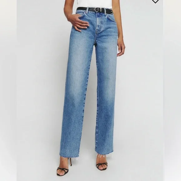 Reformation Val 90s Mid Rise Straight Jeans - Picture 2 of 9